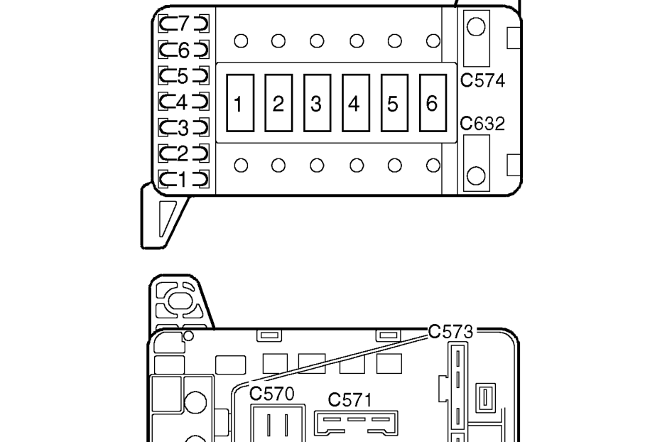 Engine compartment fuse box – The following tables give details of power supply through the engine and passenger compart