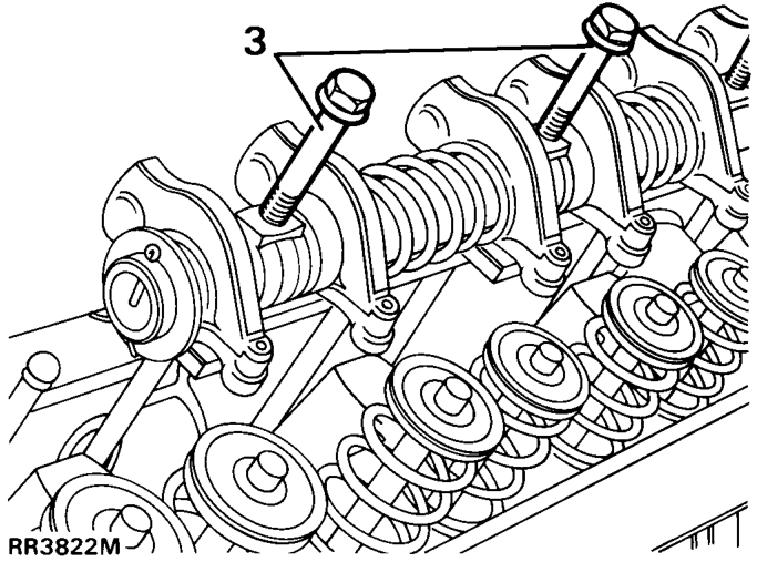 Remove remove – Remove RH or LH rocker covers. See ENGINE 4.0 V8, Repair, rocker cover - right hand or. Se