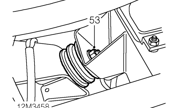 Release harness from front of engine.