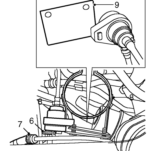 Evap canister and purge control valve – Secure purge pipe to coolant hose with clips.