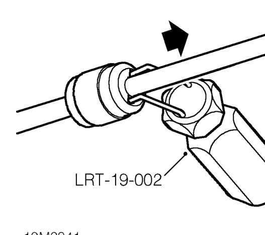 Fuel tank – Loosen clip securing breather hose to filler neck and disconnect hose.