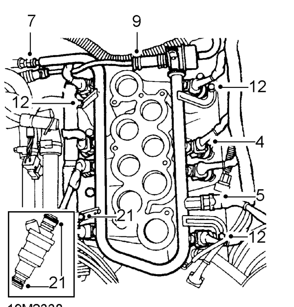 Fit injectors to fuel rail.