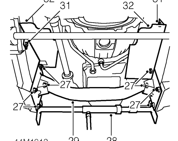 Release intermediate pipe from tail pipe and remove from mounting.