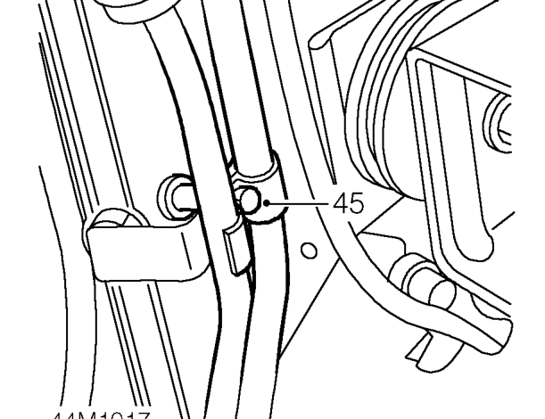 Fit suitable piece of wood through bell housing access hole to retain converter.