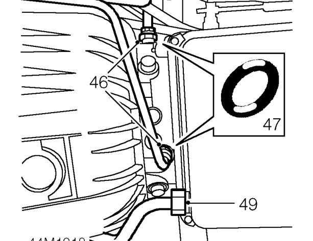 pipes to engine sump bracket.