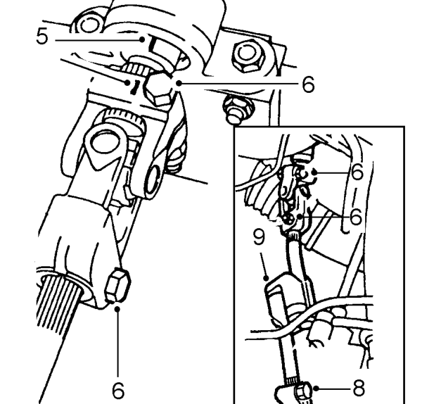 Steering lower shaft refit – Remove air inlet hose.