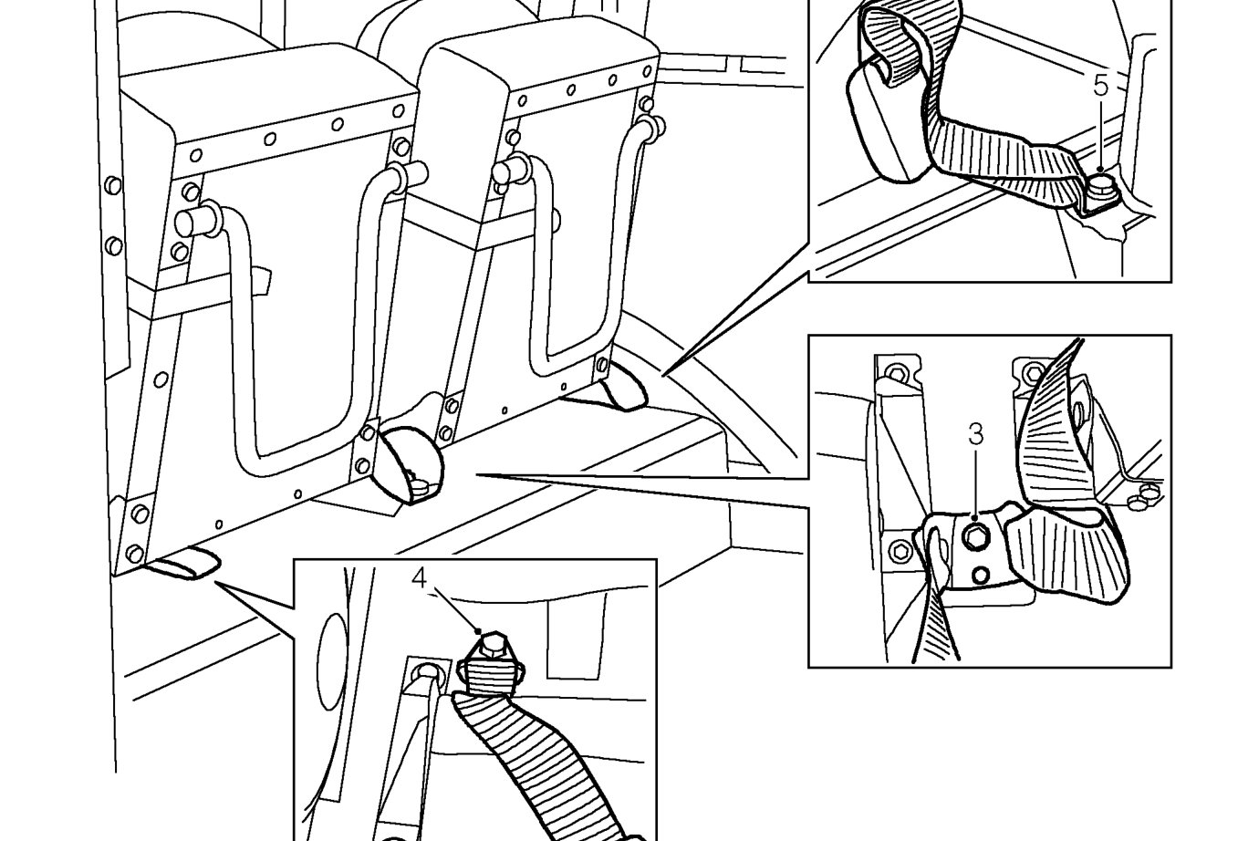 Rear seat belts – Service repair no - 76.73.18