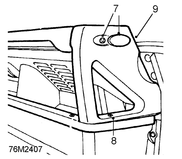 Lower fascia panel (heater duct) assembly – Disconnect heater control cable. See HEATING AND VENTILATION, Repair, Heater control cable