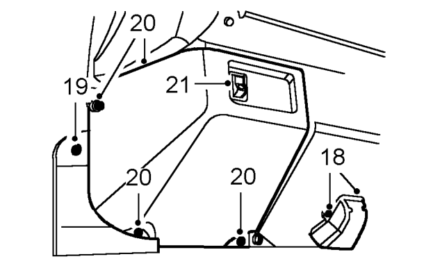 If air conditioning is not fitted, remove 4 screws 20. Remove 3 screws securing wiper moto