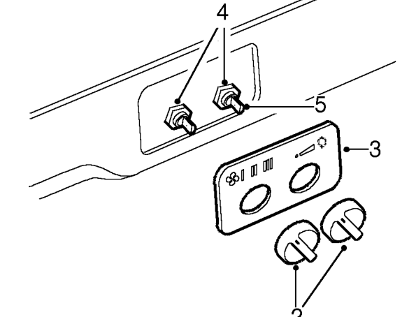 Trinary pressure switch control switches – Remove fascia duct bezel. See fascia duct bezel