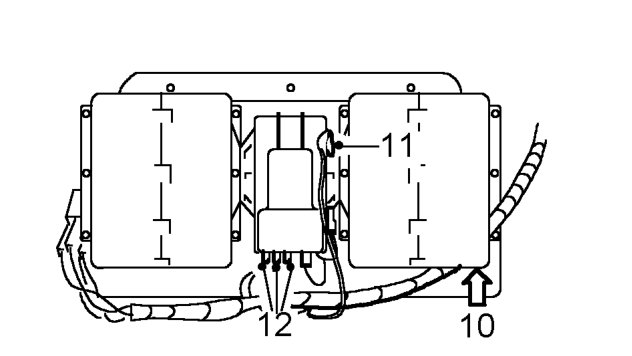 Caution: plug the connections. – Ease 2 evaporator studs from their rubber bushes, release grommet from bulkhead, withdraw 