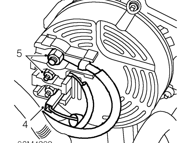 Alternator refit – Reconnect battery negative lead.