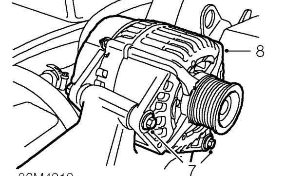 Alternator refit – Disconnect leads from rear of alterator.