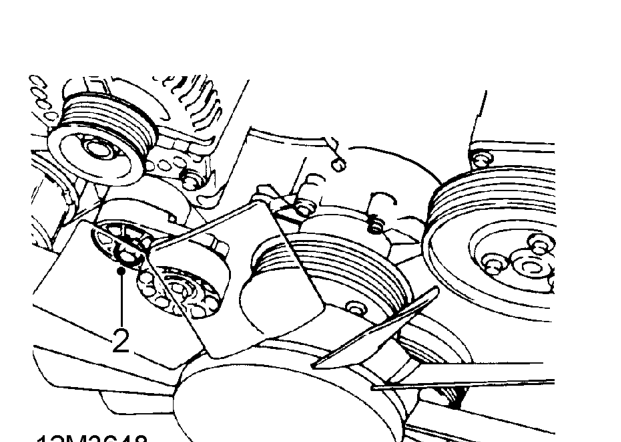 Remove remove – Remove drive belt. See Auxiliary drive Belt