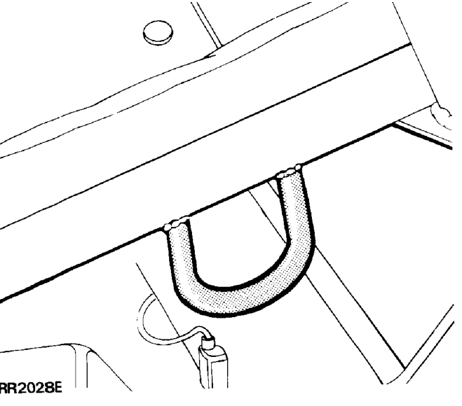 Transporting the vehicle by trailer jump starting – Lashing eyes are provided on front and rear of the chassis side members, to facilitate the