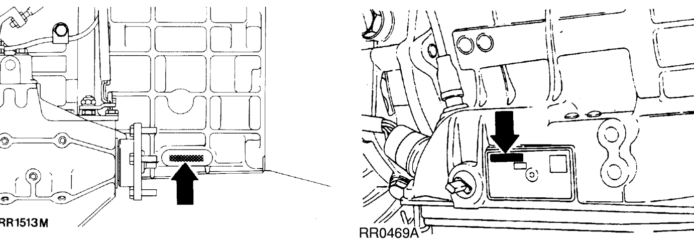 Main gearbox r380 automatic gearbox – Stamped on a cast pad on the bottom right hand side Stamped on a plate riveted to the bott