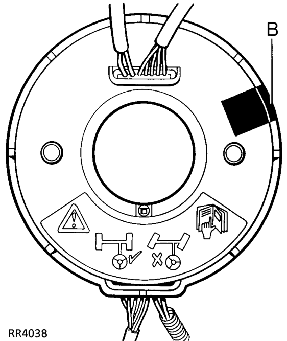 Caution: ensure indicator cancellation pegs correctly engage into back of – NOTE: If original rotary coupler is to be fitted and there is evidence of tampering, it is