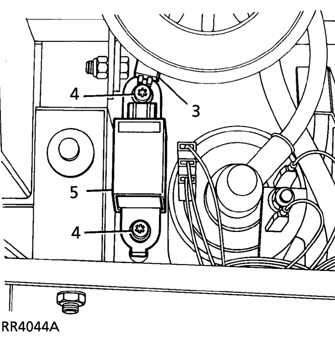 Crash sensor - distributed srs refit – LH sensor only: Slacken power steering reservoir clamp and lift reservoir to provide acces