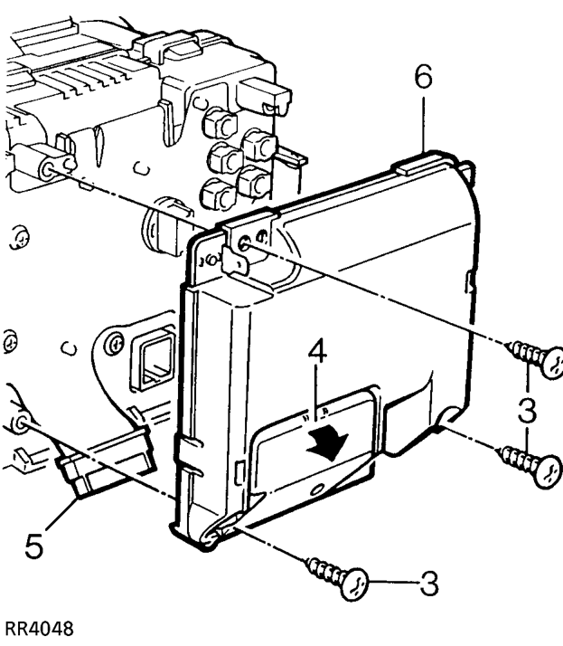 Srs warning light bulbs – Remove window and face plate from instrument panel.