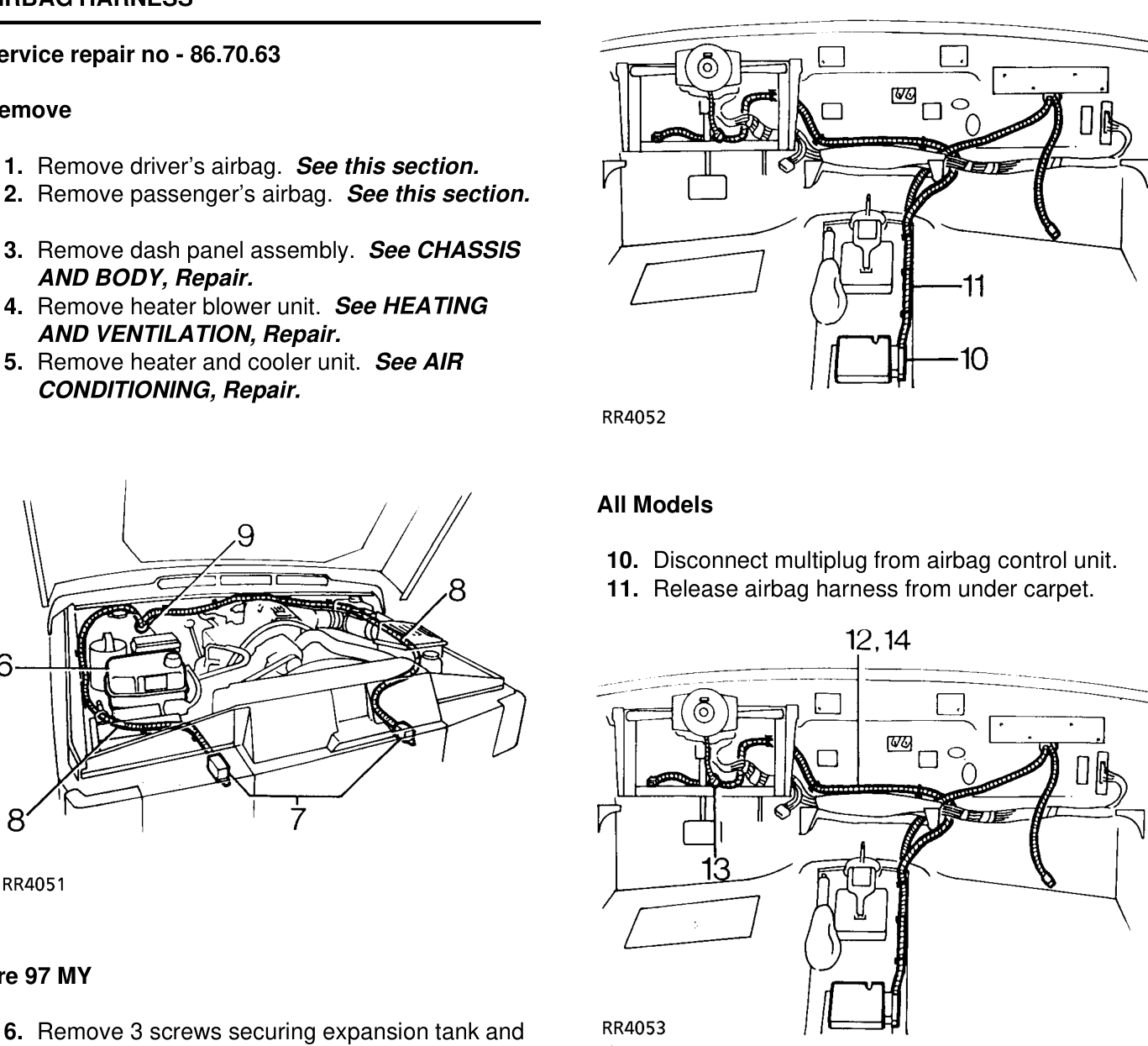 Airbag harness