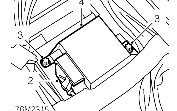 Airbag diagnostic control unit - sps srs – Remove centre console. See CHASSIS AND BODY, Repair.
