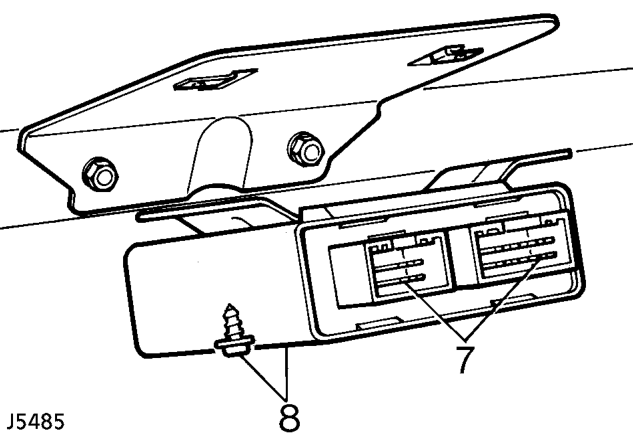 Sunroof electric control unit – Remove two retaining screws and control unit.