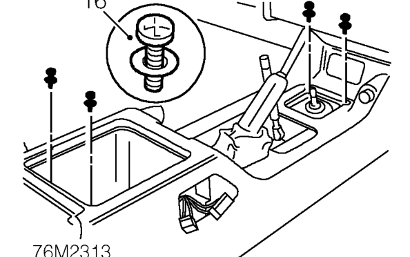 Models fitted with electric front seats – hand brake lever.