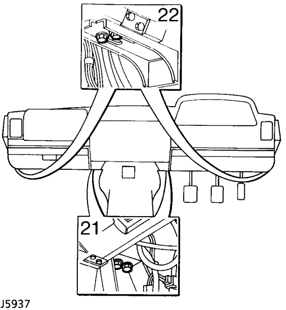 Note position of levers, disconnect heater control cables from levers and outer cable from