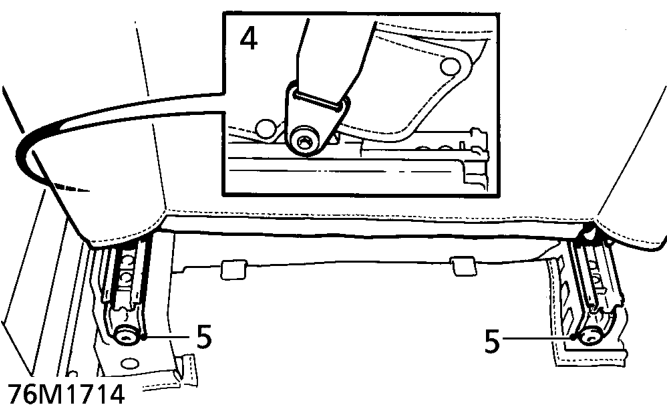 (24 lbf ft) – Raise adjusting bar and slide seat fully forwards.