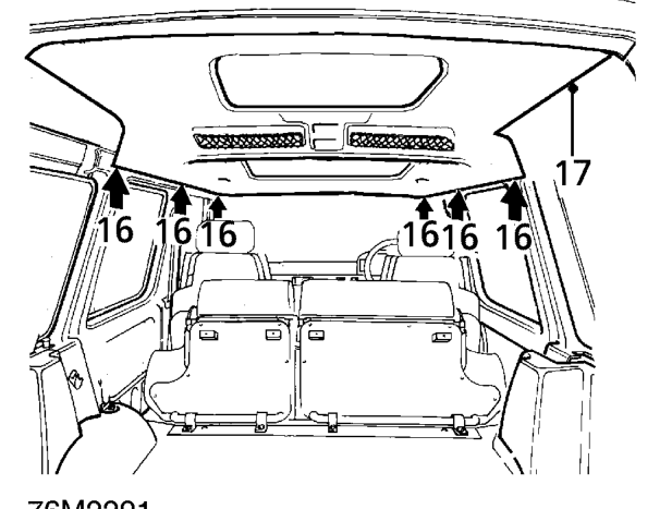 Rebuild – Fit rear sun roof aperture seal.