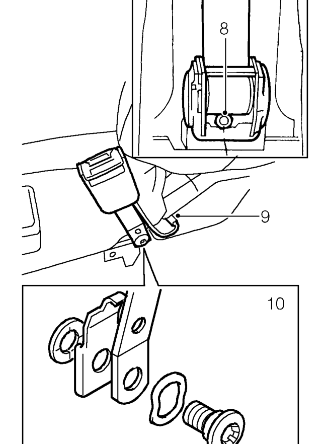 Release Torx bolt to allow removal of the seat