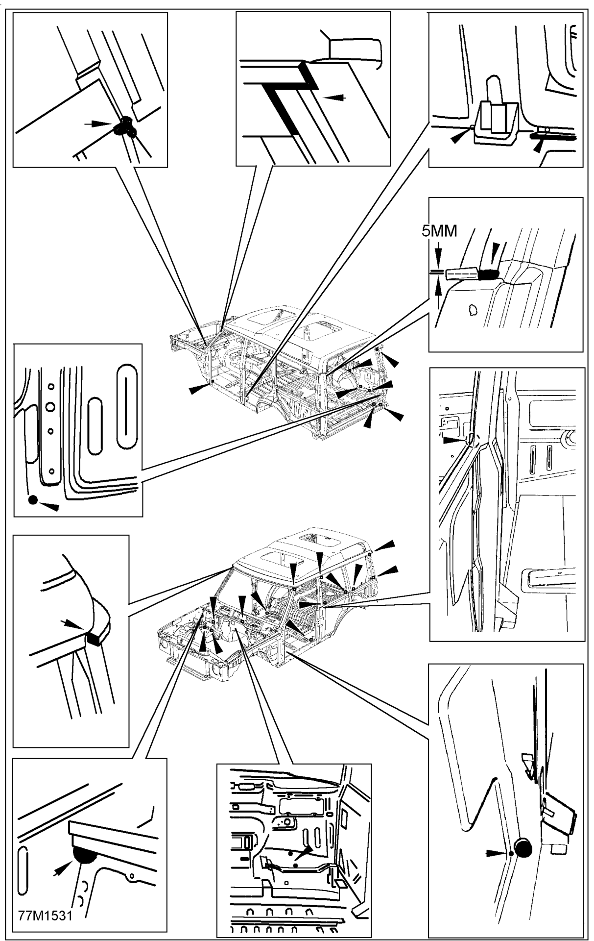 Putty sealant locations