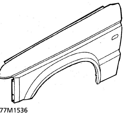 ’a’ post – Wing extension panels are serviced as separate parts, and are fitted to the valance and wh