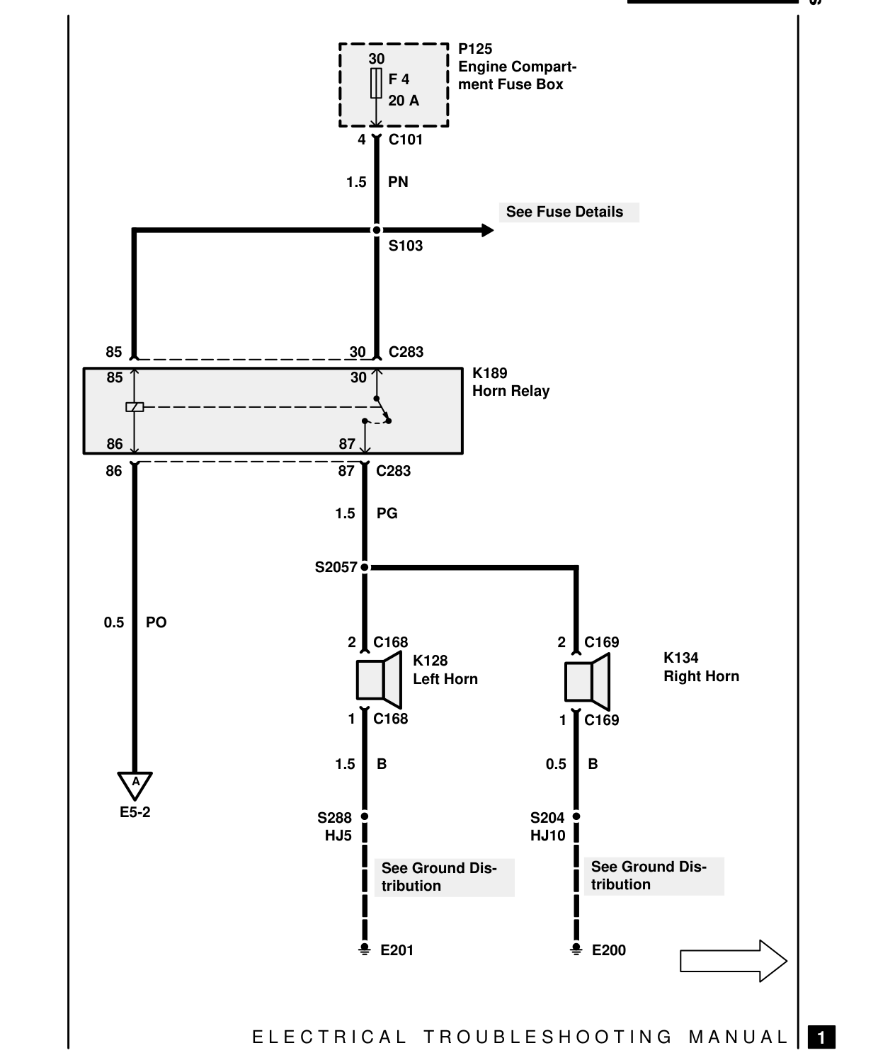 Horns – Circuit Diagram