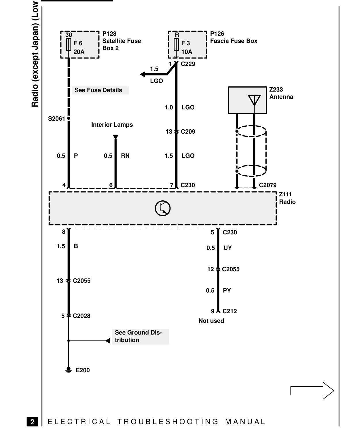 Radio (Except Japan) – Circuit Diagram