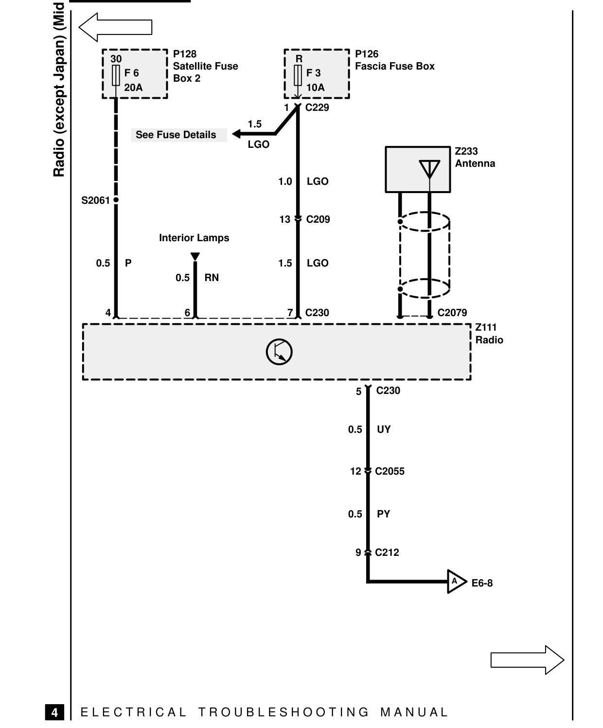 Radio (Except Japan) – Circuit Diagram