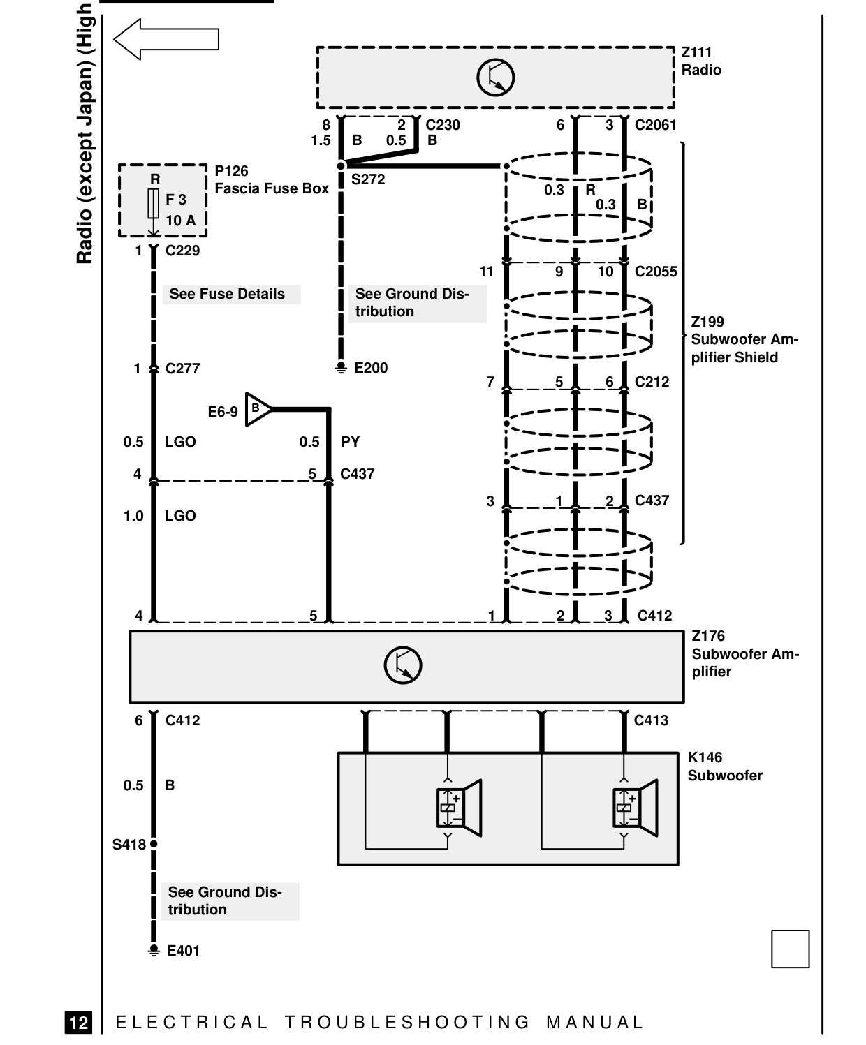 Radio (Except Japan) – Circuit Diagram