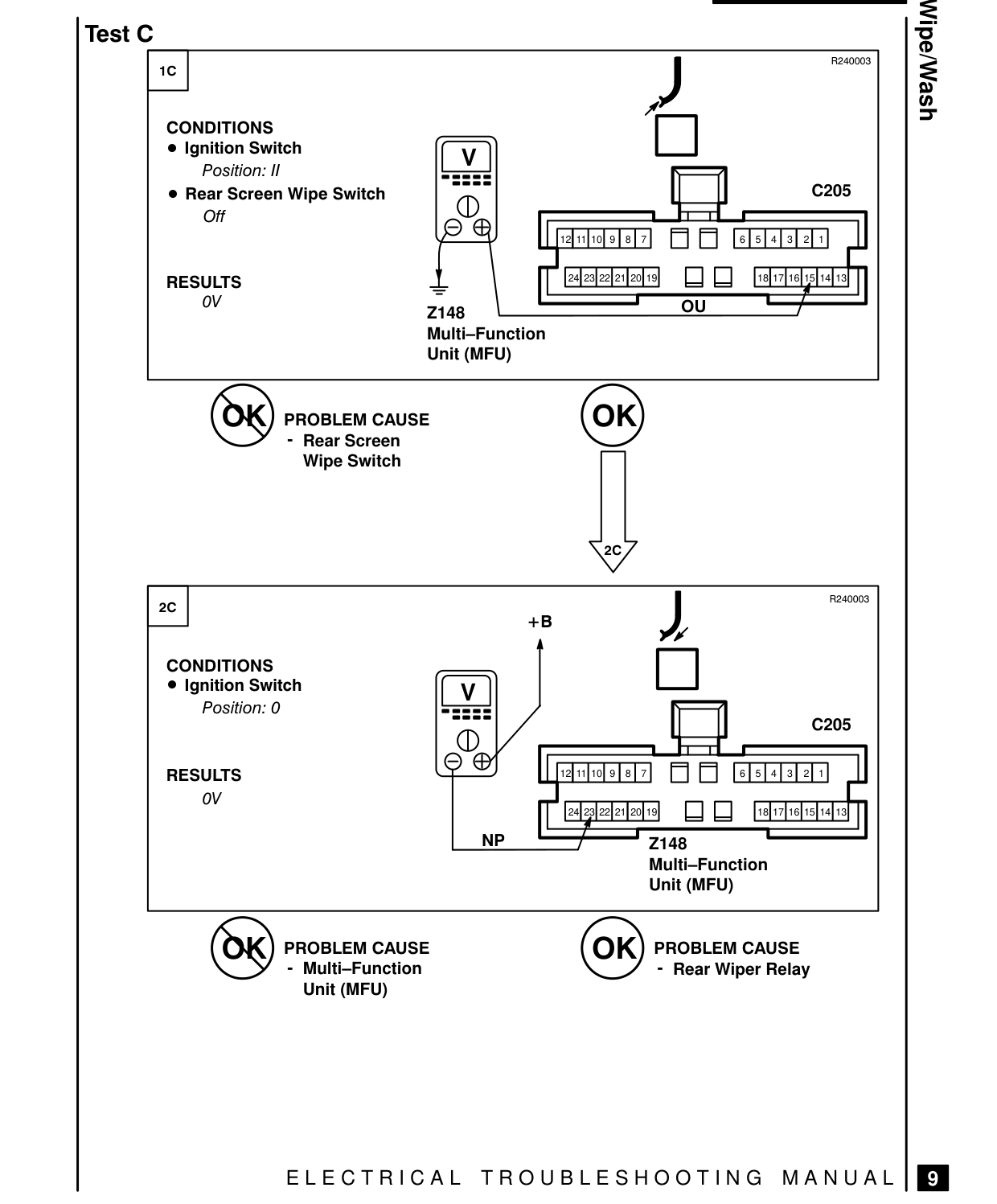 Rear Wipe/Wash – Circuit Diagram