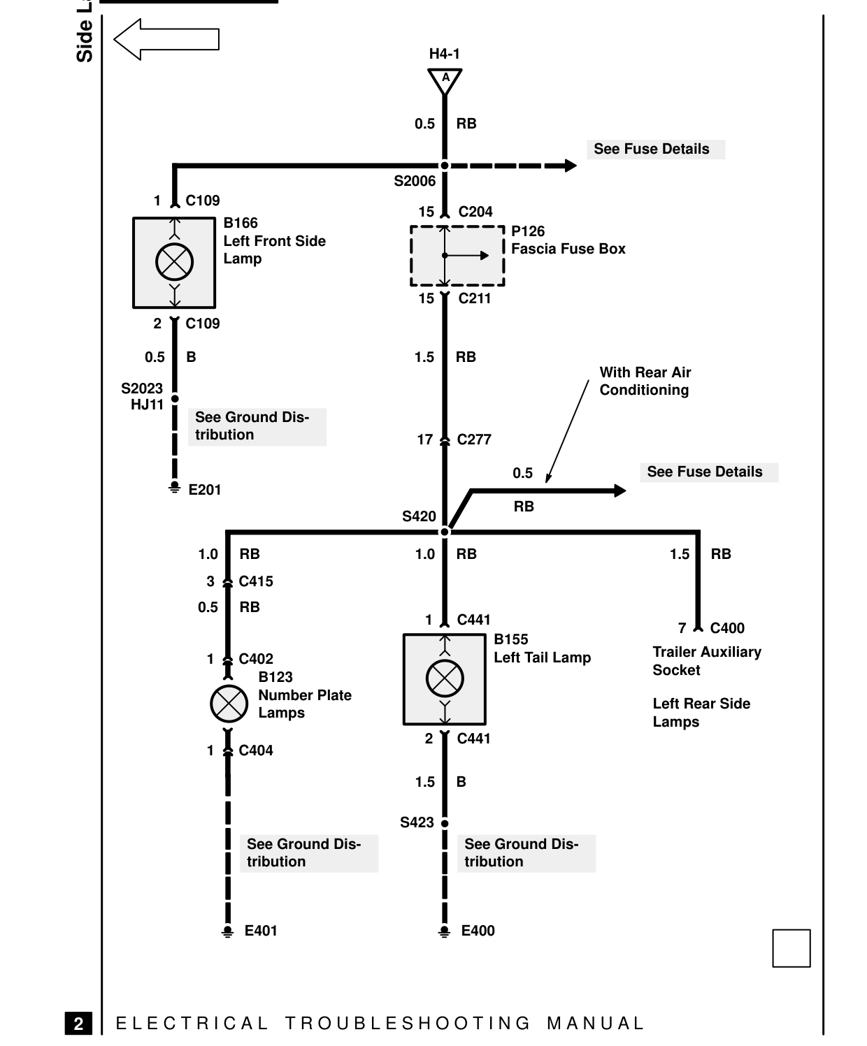 Side Lamps – Circuit Diagram