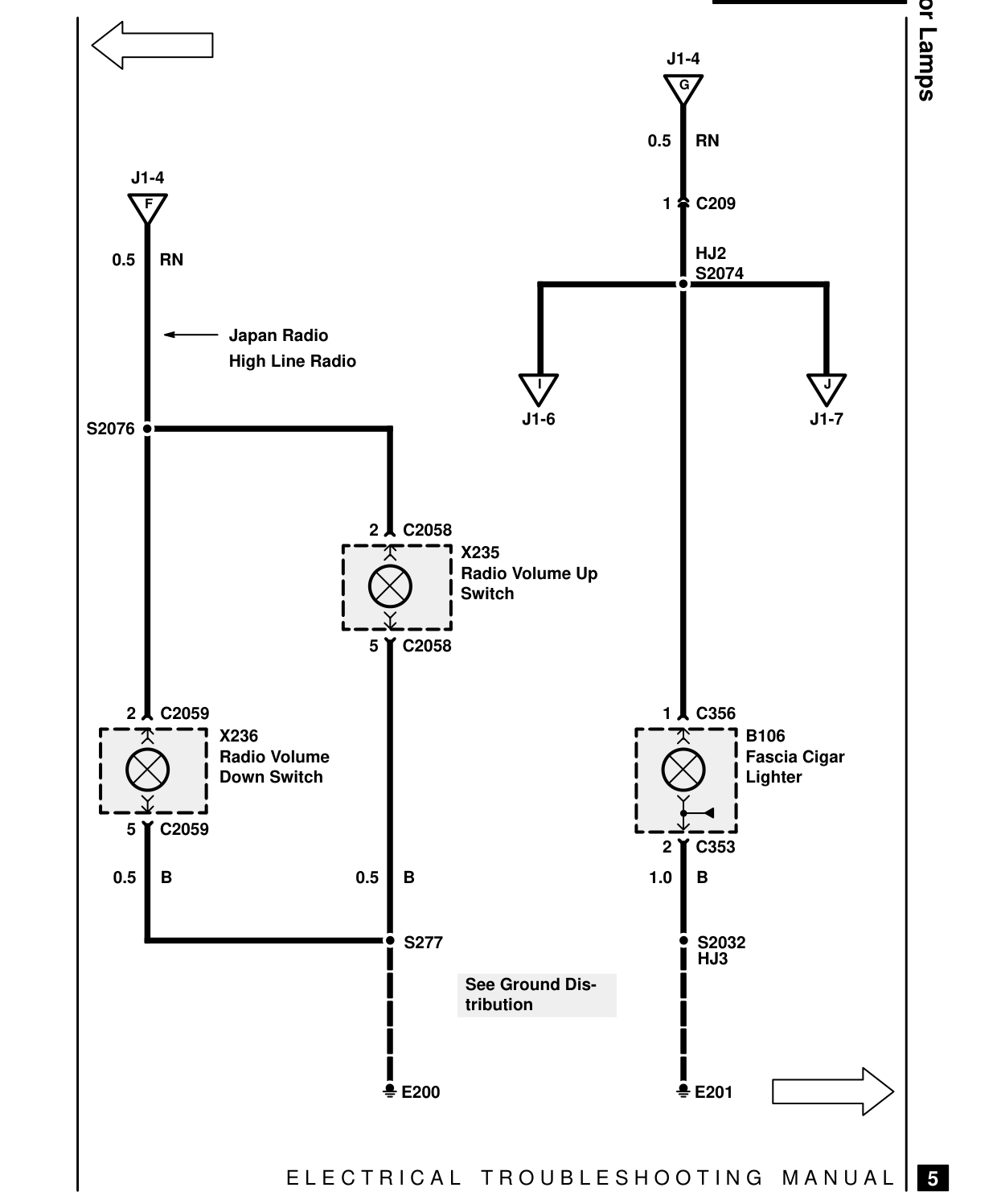 Interior Lamps – Circuit Diagram