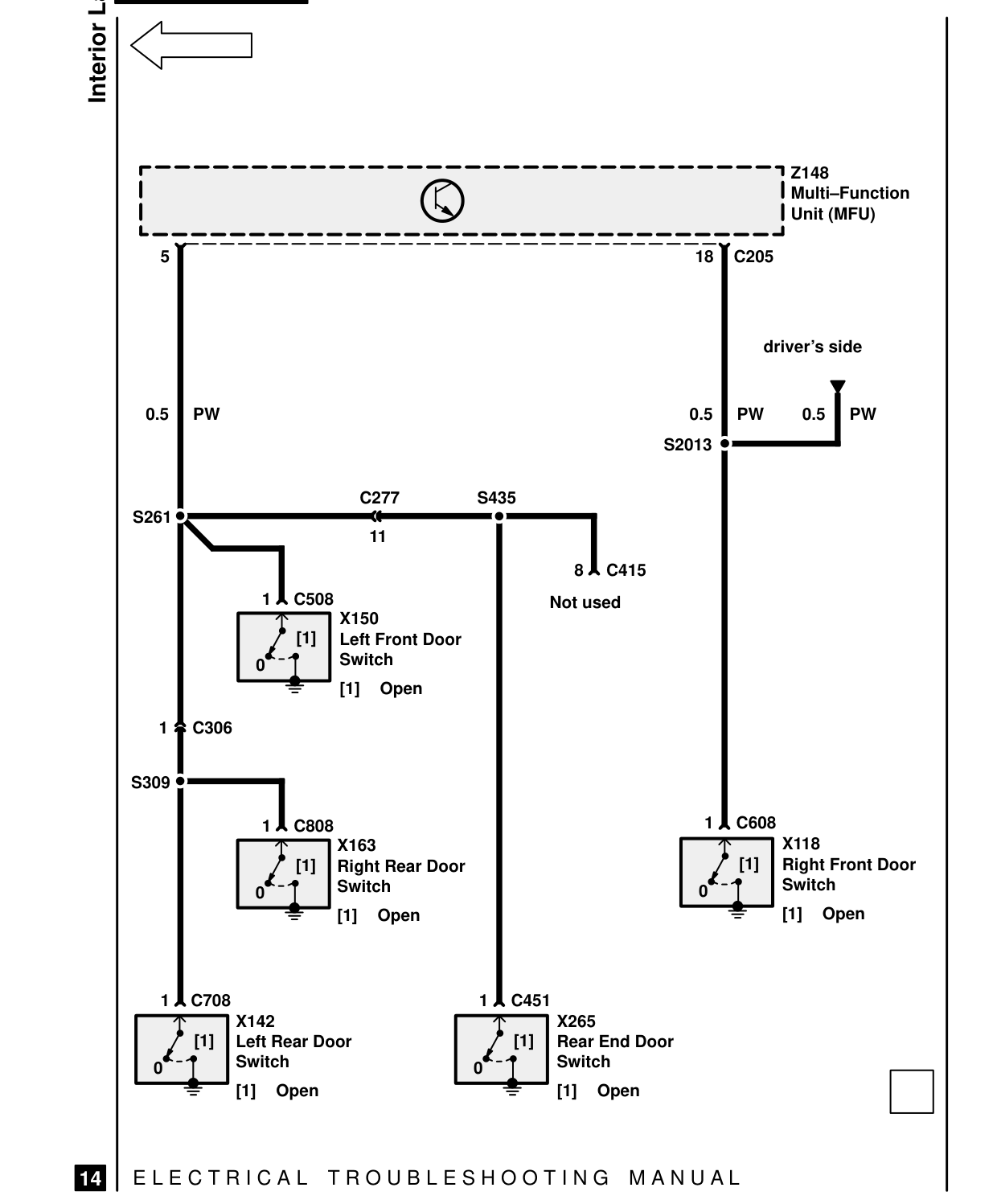 Interior Lamps – Circuit Diagram
