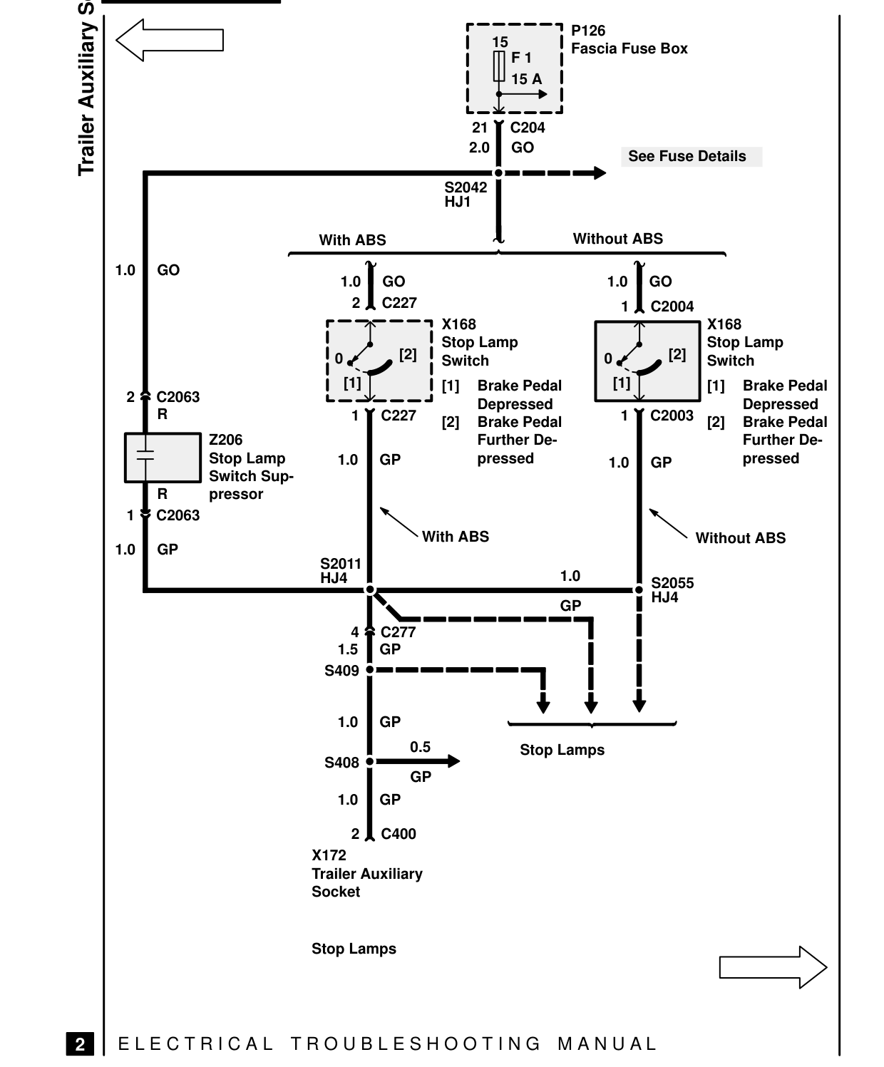 Trailer Auxiliary Socket – Circuit Diagram