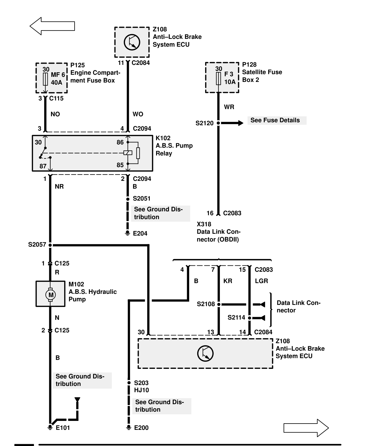 Anti-Lock Brake System – Circuit Diagram