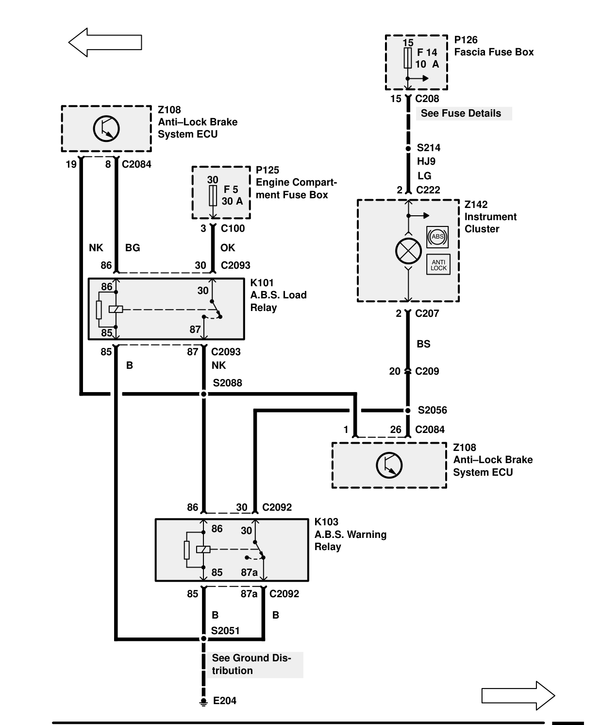 Anti-Lock Brake System – Circuit Diagram