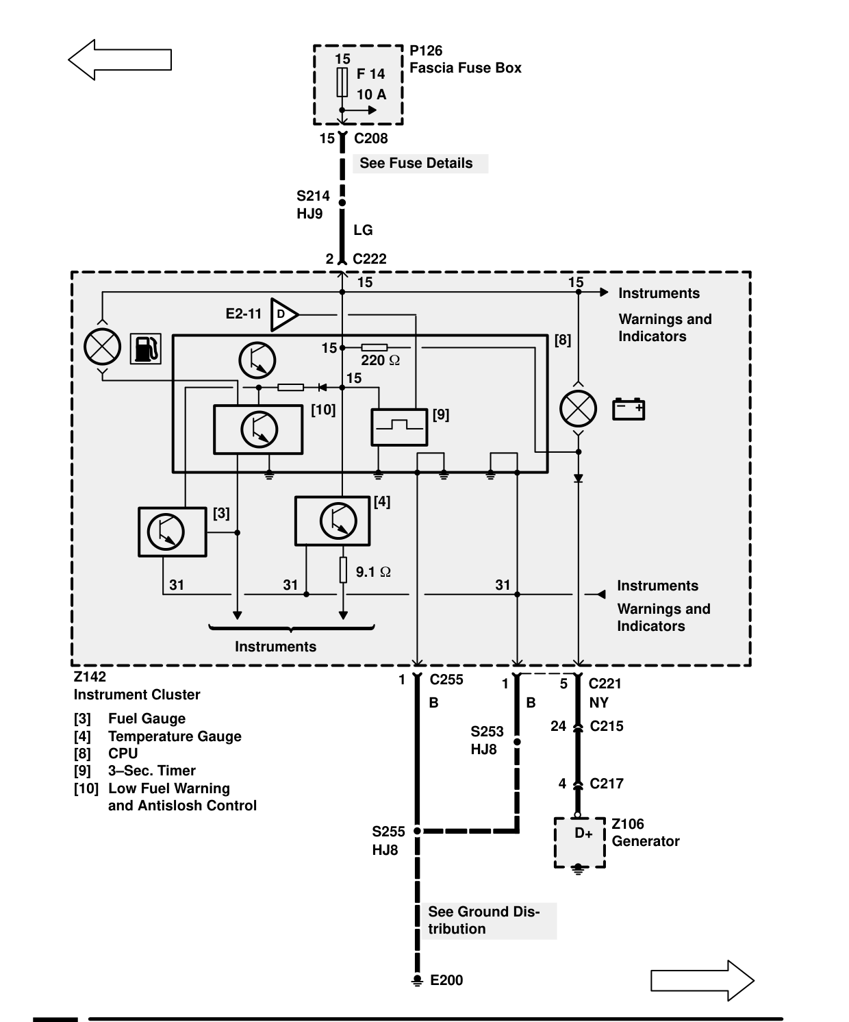 Warnings And Indicators – Circuit Diagram