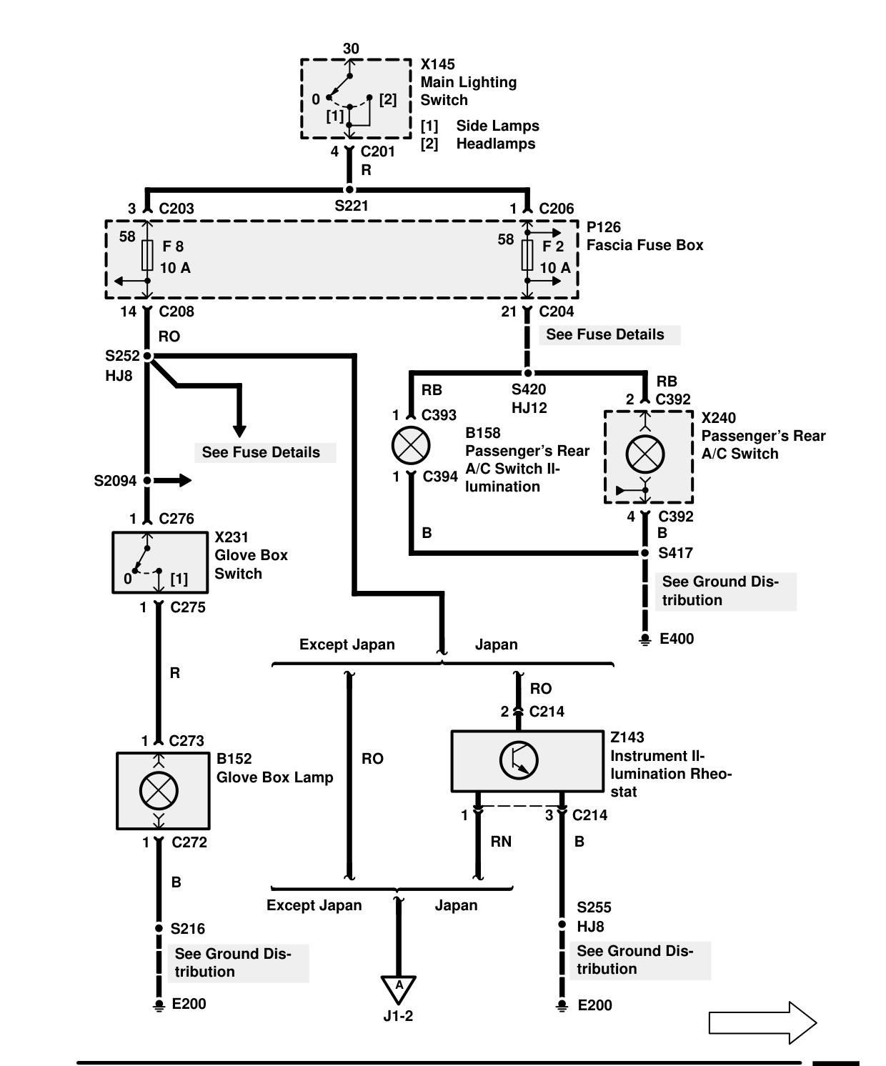 Interior Lamps – Circuit Diagram