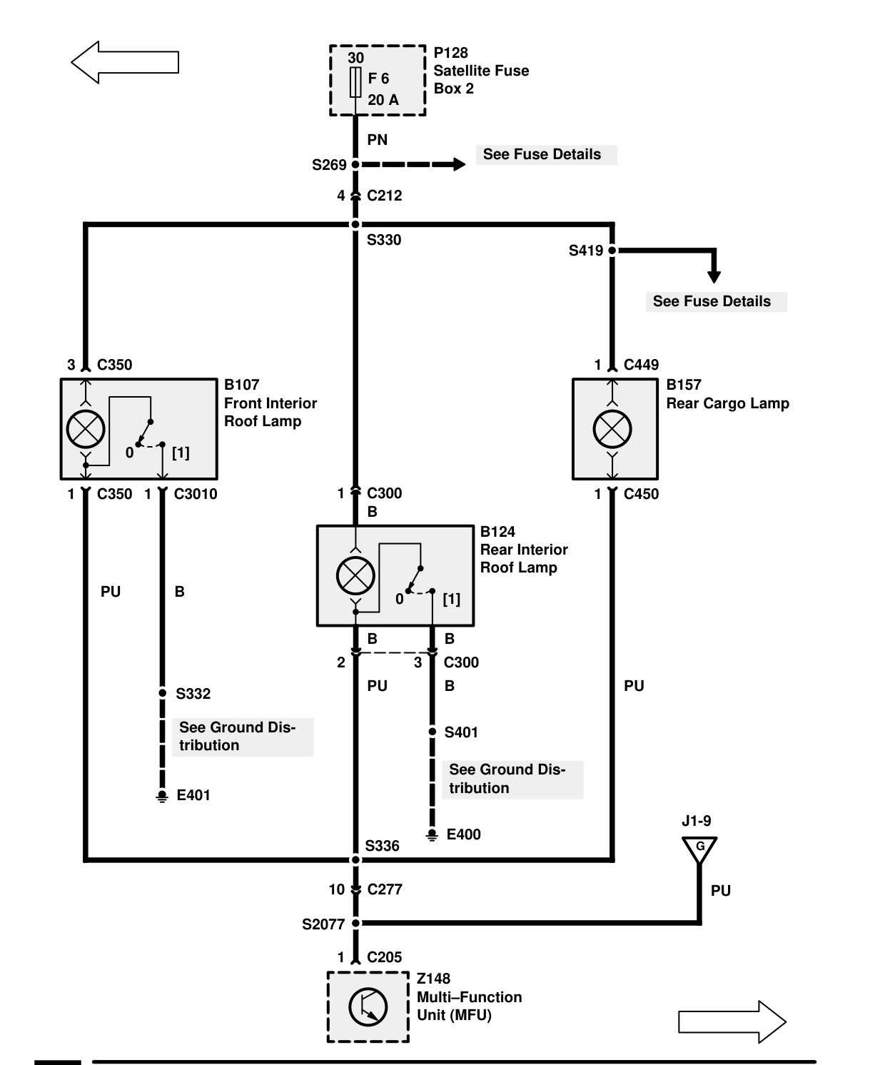 Interior Lamps – Circuit Diagram