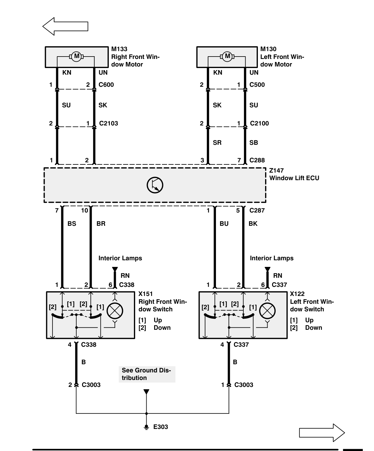 Power Windows – Circuit Diagram