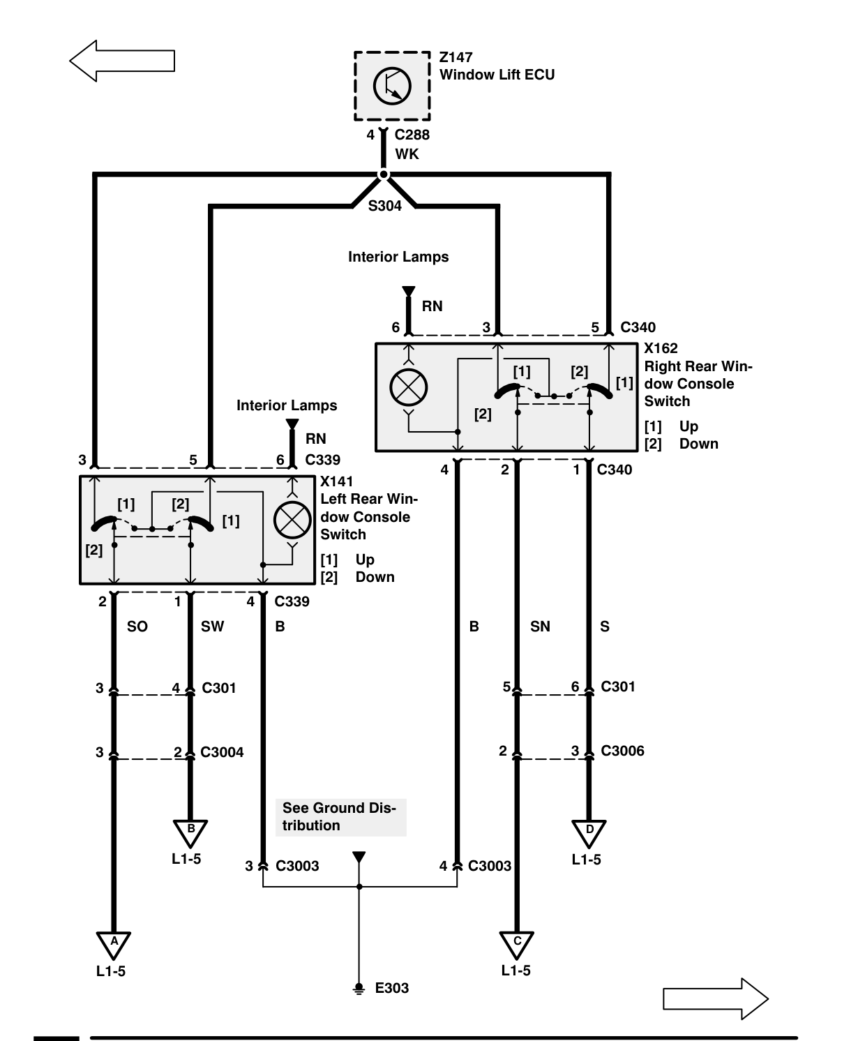 Power Windows – Circuit Diagram