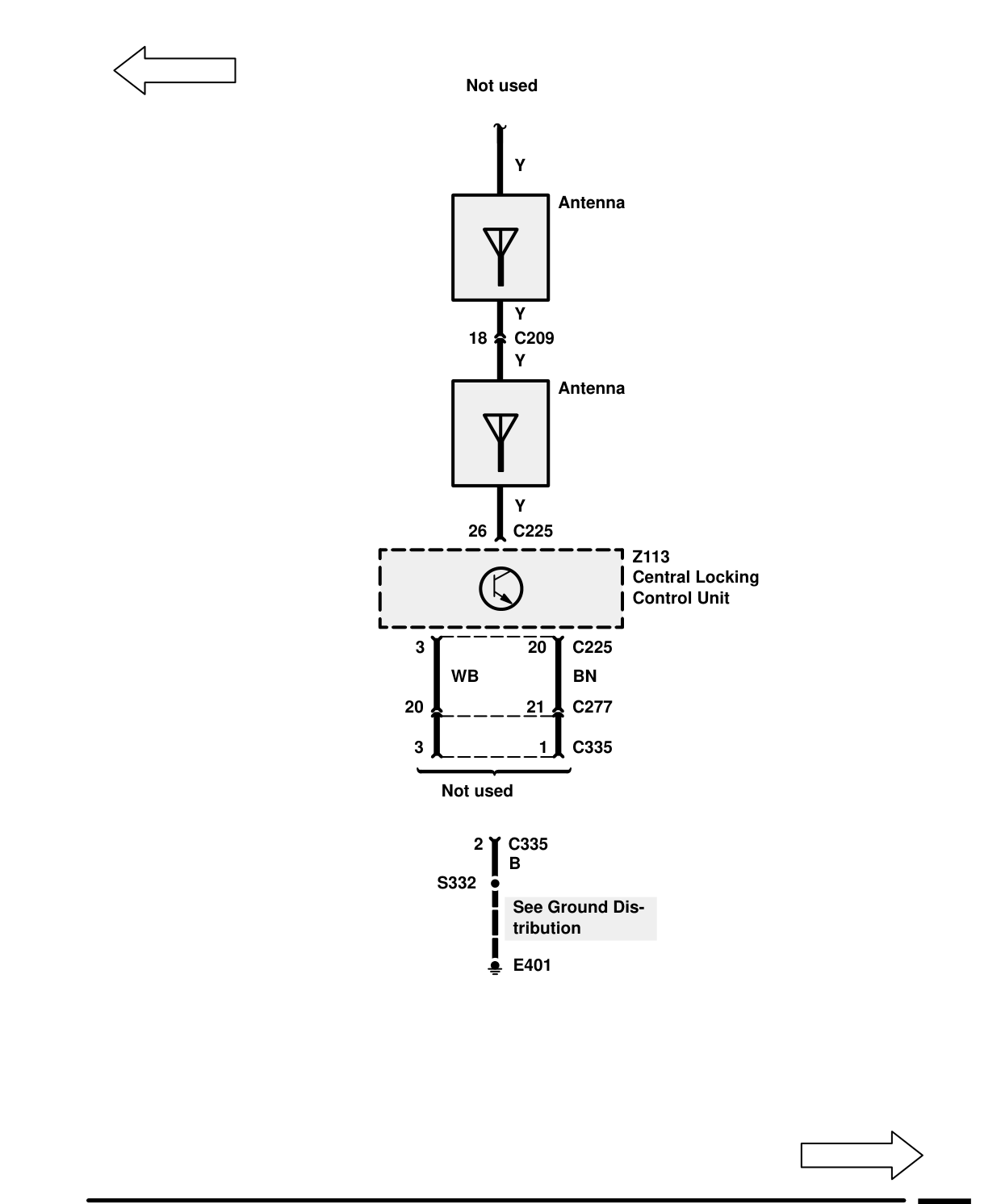 Central Locking (Japan) – Circuit Diagram